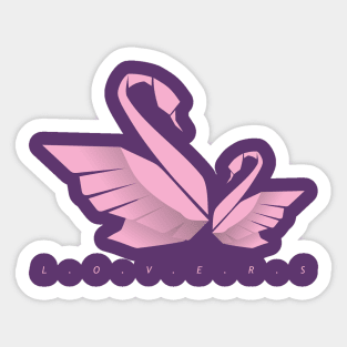 Lovers Swan Sticker